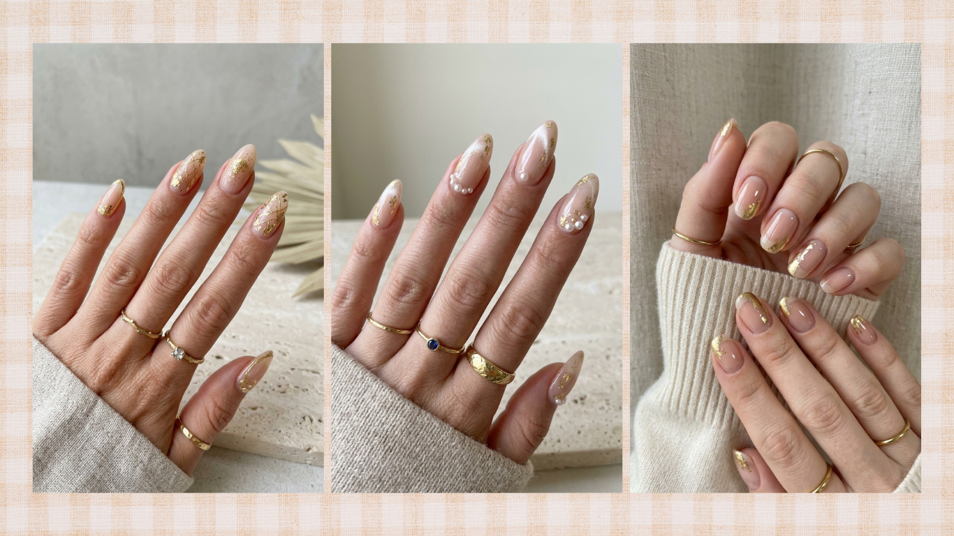 Gold Foil Spring Nails