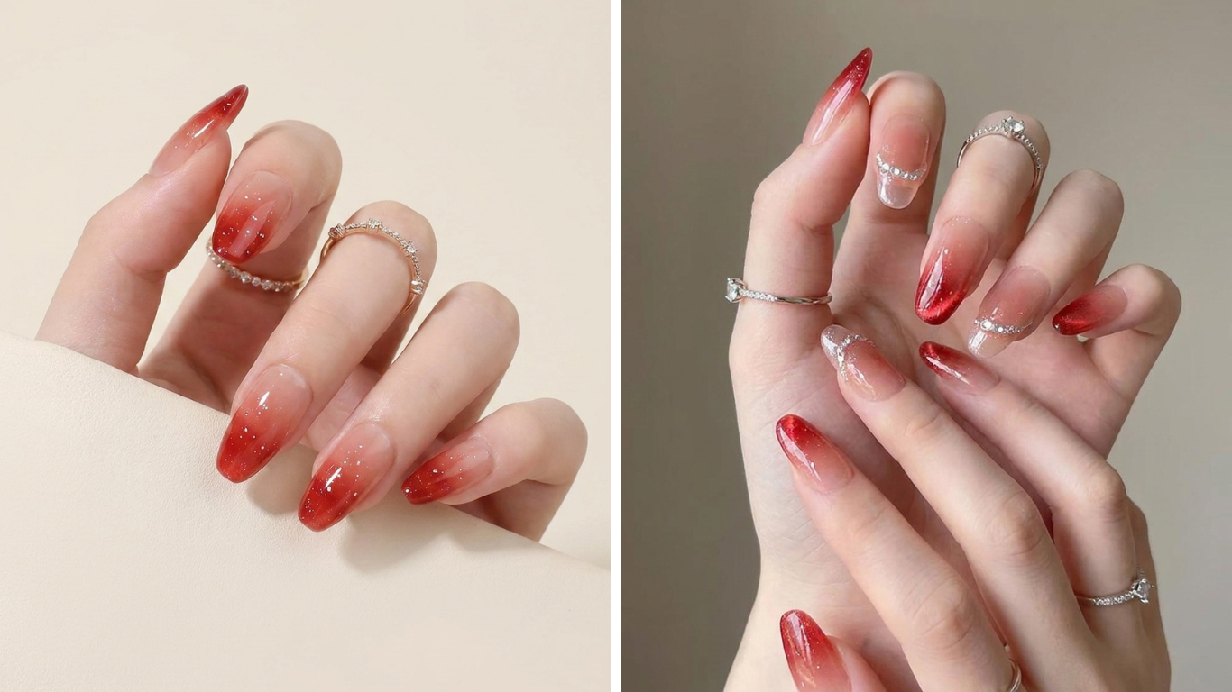 red spring nails ideas