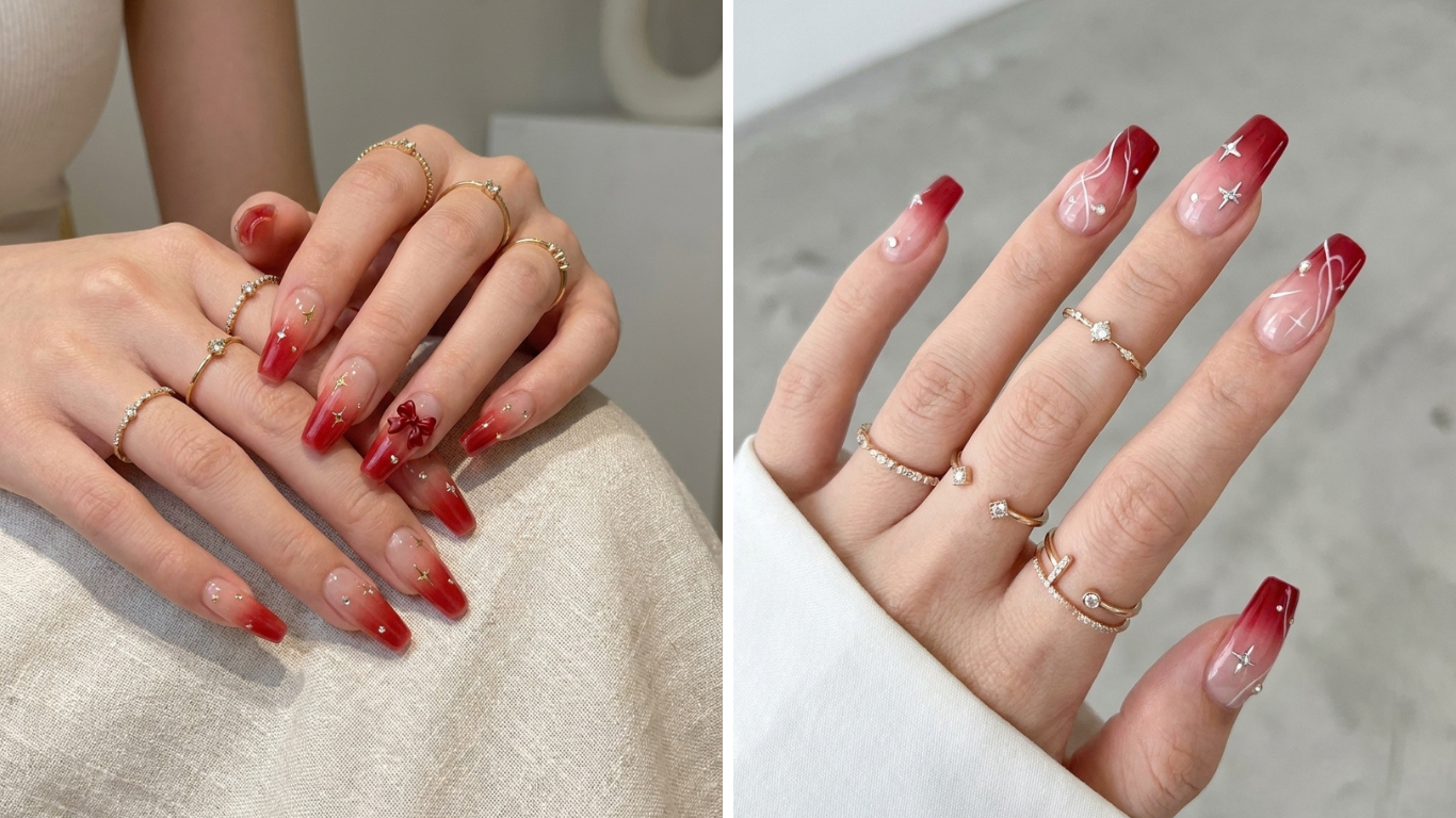 red spring nails ideas