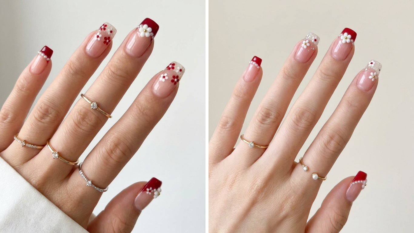 red spring nails ideas