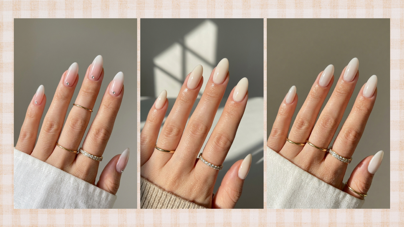Milky White Nails