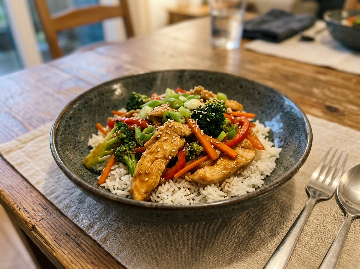 Friday Night Dinner Idea 5: Asian-Inspired Stir-Fry Bowl