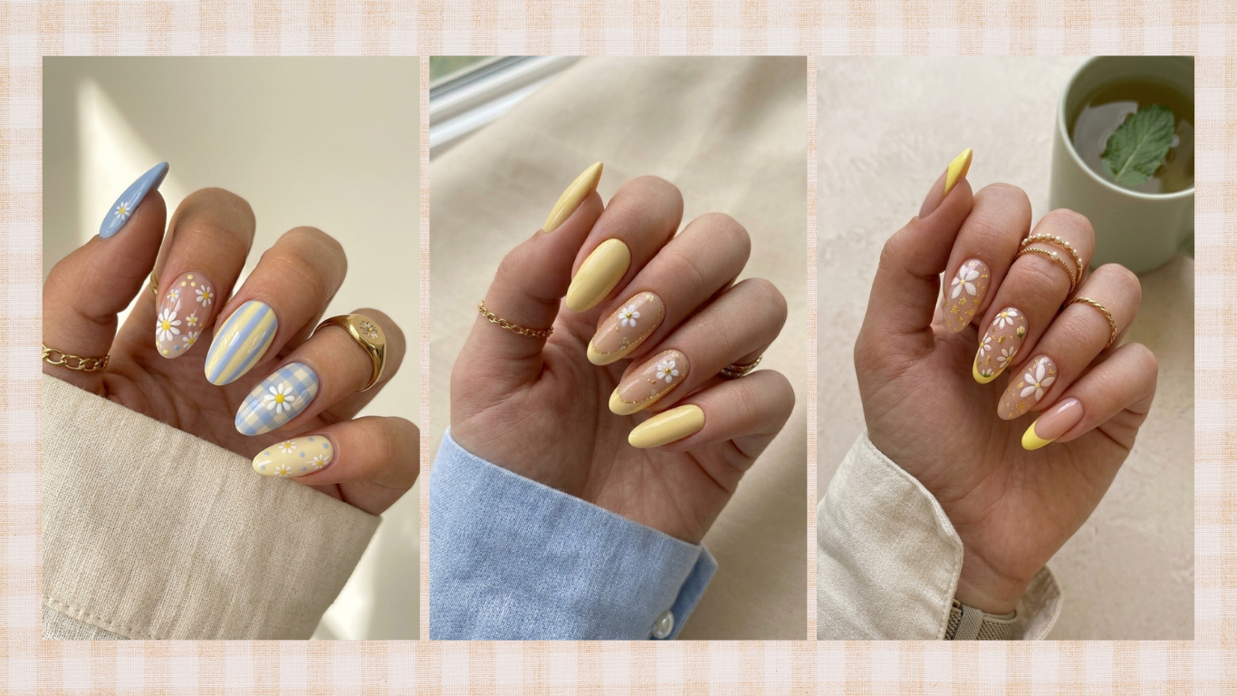 Bright Daisy Nails