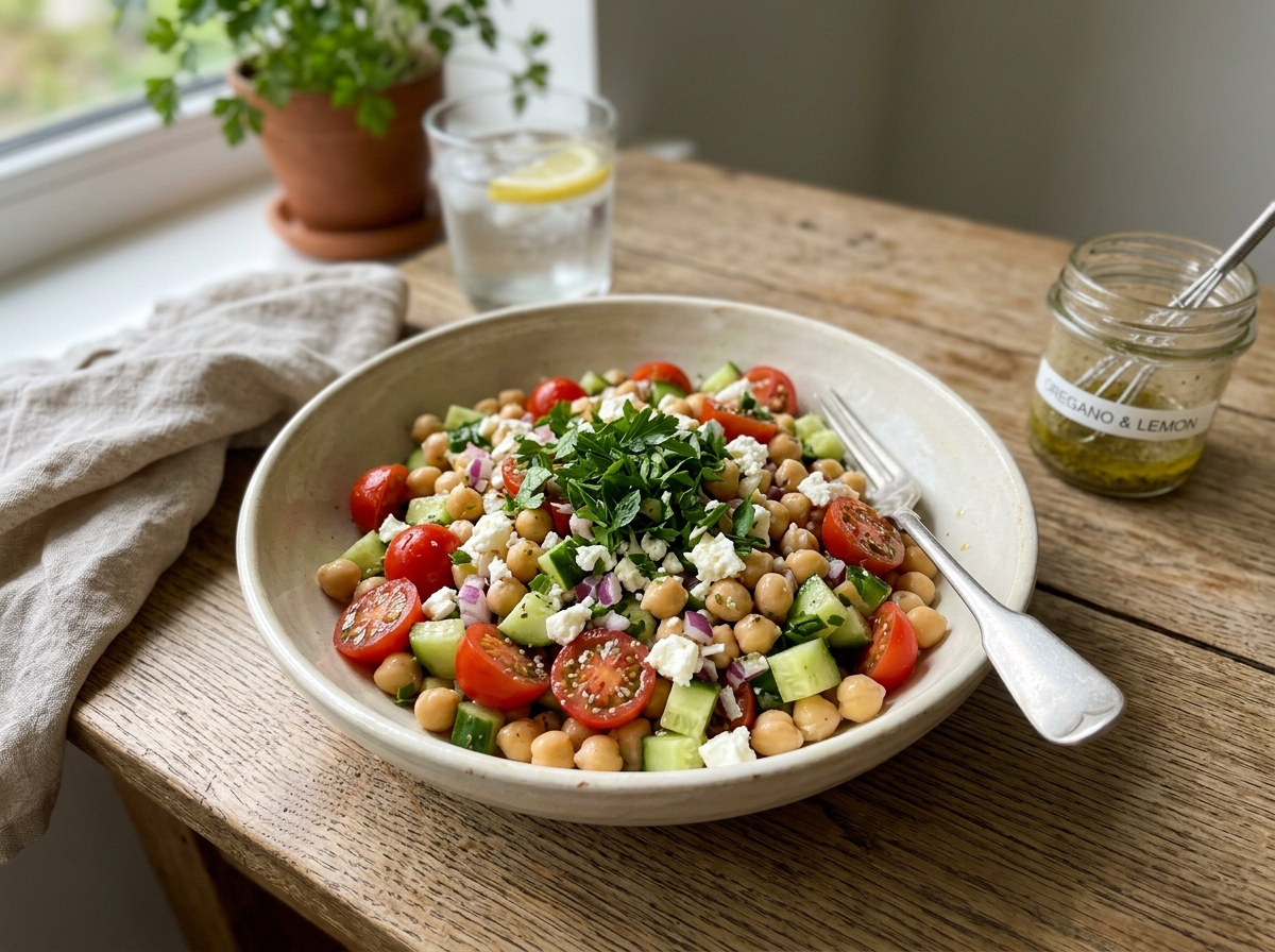 Mediterranean Chickpea Summer Salad