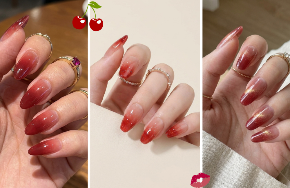 red spring nails ideas