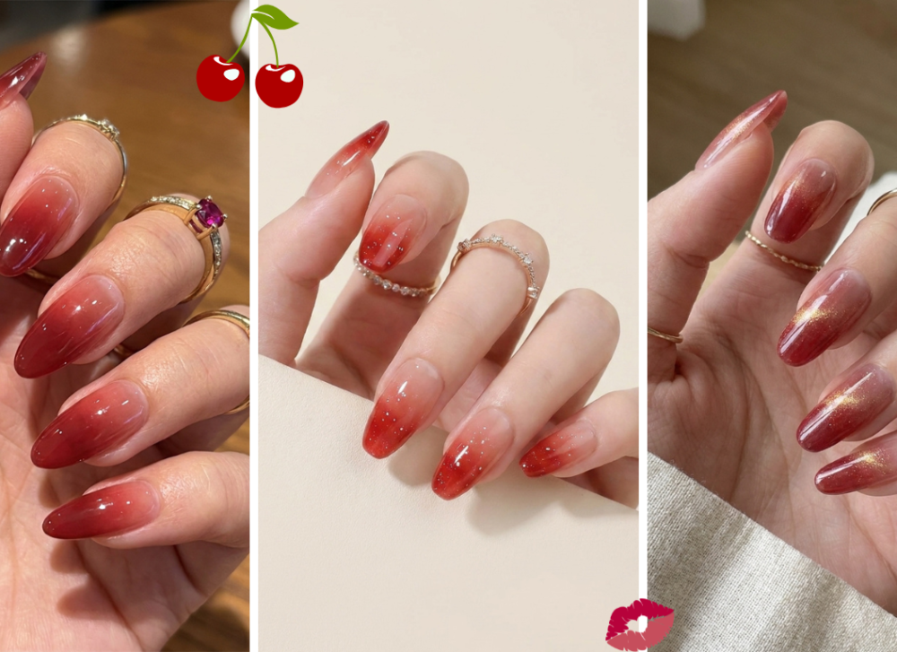 red spring nails ideas