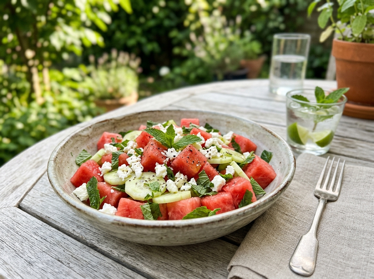 Watermelon, Feta & Mint Summer Salad